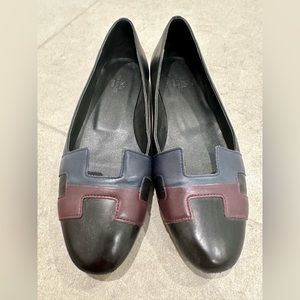 Hermes Nice Ballerina Flats Shoes Black 36 Authentic